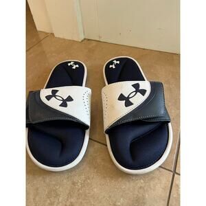 Under Armour Flip flop Slides Sandal Shoe Kids 7Y Basketball Court Side Sideline